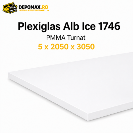 Plexiglas Alb Ice 1746 PMMA turnat 5 x 2050 x 3050 mm